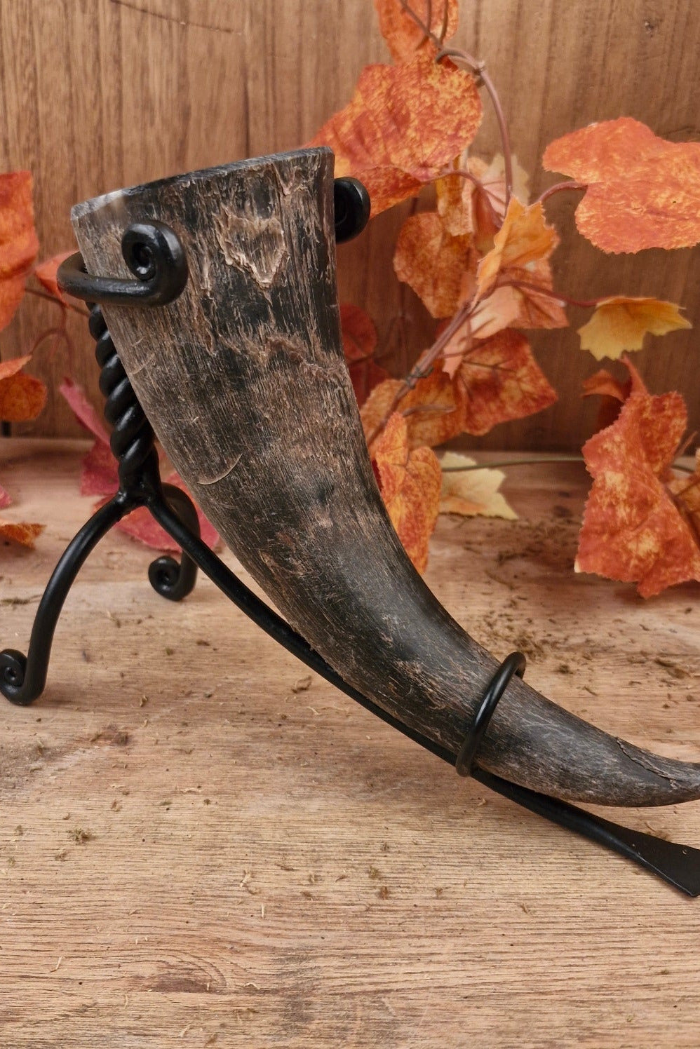 Medieval & LARP Drinking Horn Stand - hand-forged