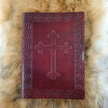 Notizbuch mit Kreuz und Ledereinband