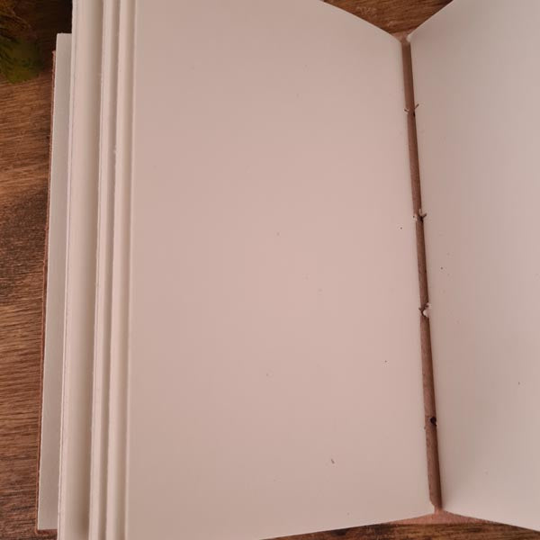 Notizbuch aus Leder mit Phönix und Blume des Lebens