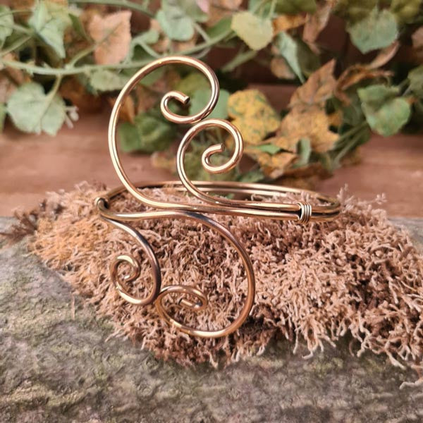 Oberarmreif Doppelspirale aus Bronze