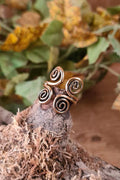 Offener Wikinger Ring mit Doppelspirale aus Bronze