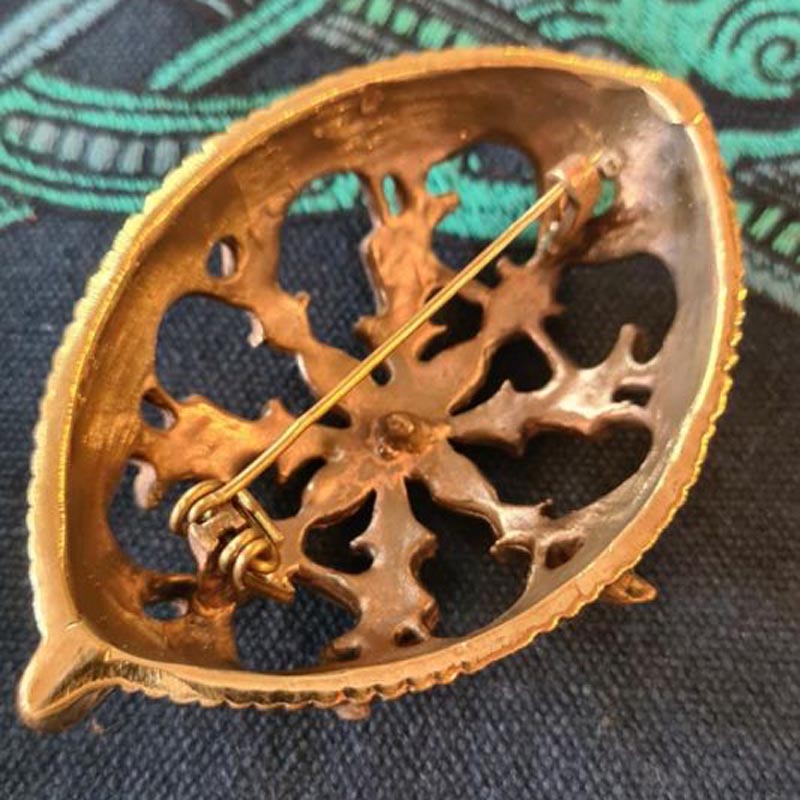 Offene Wikinger Schalenfibel Paar im Oseberg-Stil aus Bronze - Einzelstück