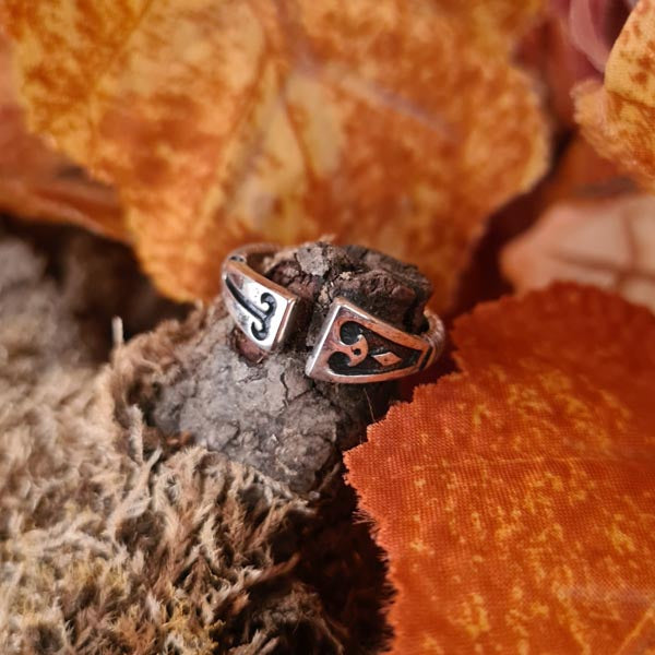 Open Viking Ring Helgi made of Silver