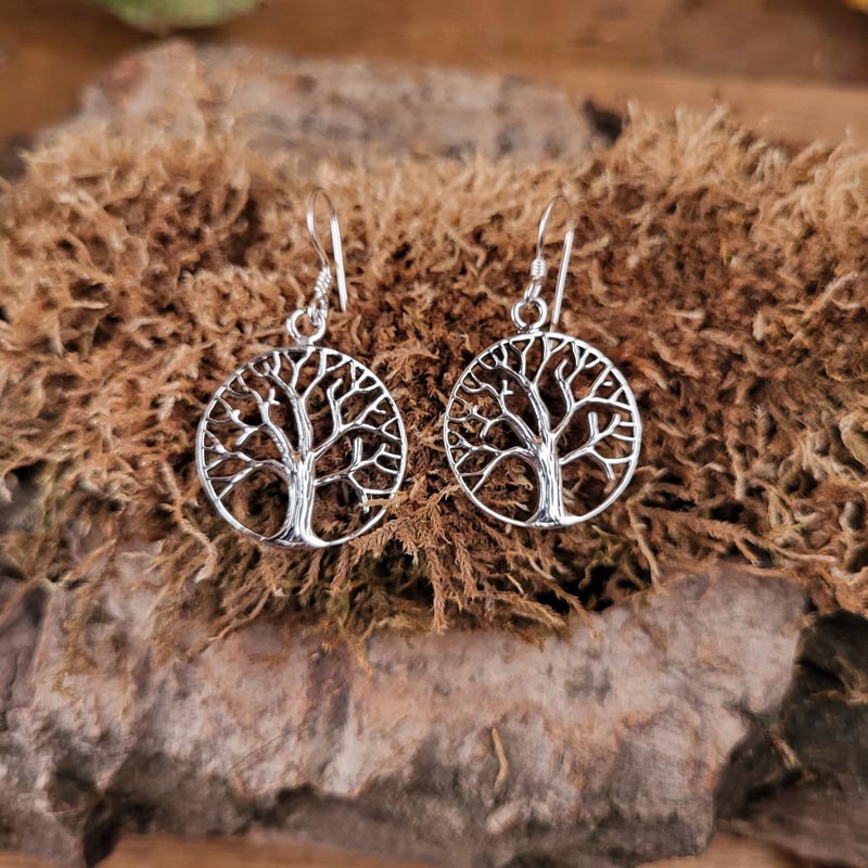 Celtic Oak Drop Earrings in 925 Sterling Silver