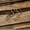 Celtic Moon Dangle Earrings in Silver