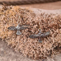 Raven Earrings made of Bronze