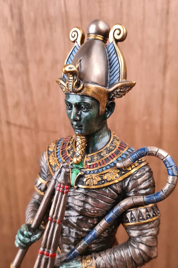 Osiris Ägyptischer Gott der Unterwelt - handbemalt