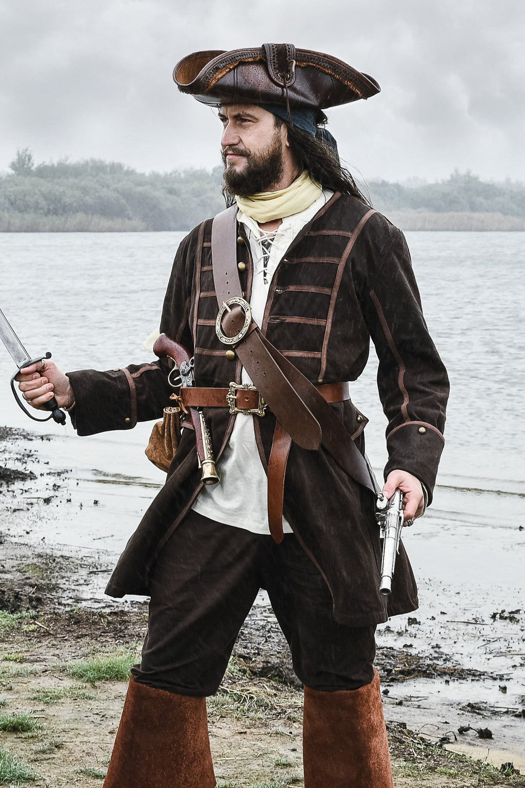 Piraten Gürtel aus Leder