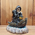 Backflow Incense Burner The Grim Reaper on Boat - hand-painted