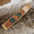 Incense Holder Celtic Knot with Aventurine made of Wood