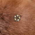 Renaissance Bronze Flower Belt Fitting for 3 cm Straps - Replica