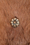 Renaissance Belt Fitting Mountain Flower in Bronze for 2 cm Straps - Replica