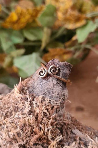 Ring Lebensspiralen aus Bronze