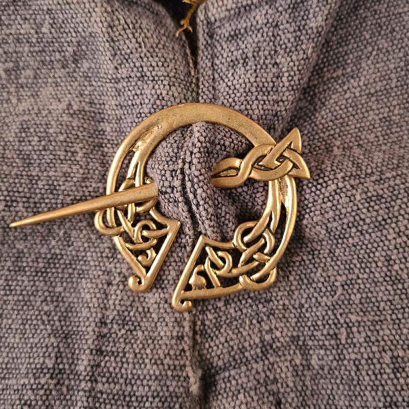 Bronze ring brooch from Ireland with knotwork design