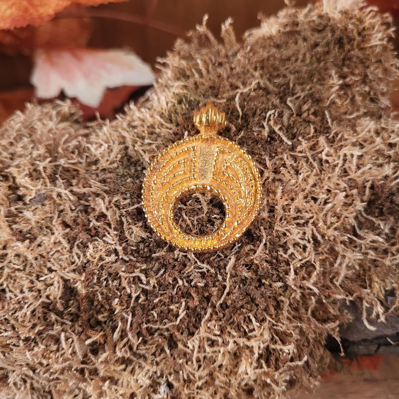 Rus Lunula Amulett Nowgorod - vergoldet