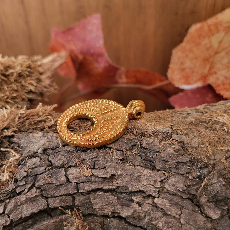 Rus Lunula Amulett Nowgorod - vergoldet