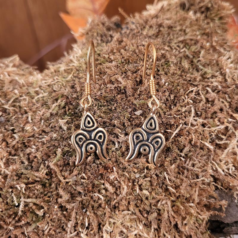 Kyivan Rus Raven Earrings made of Bronze