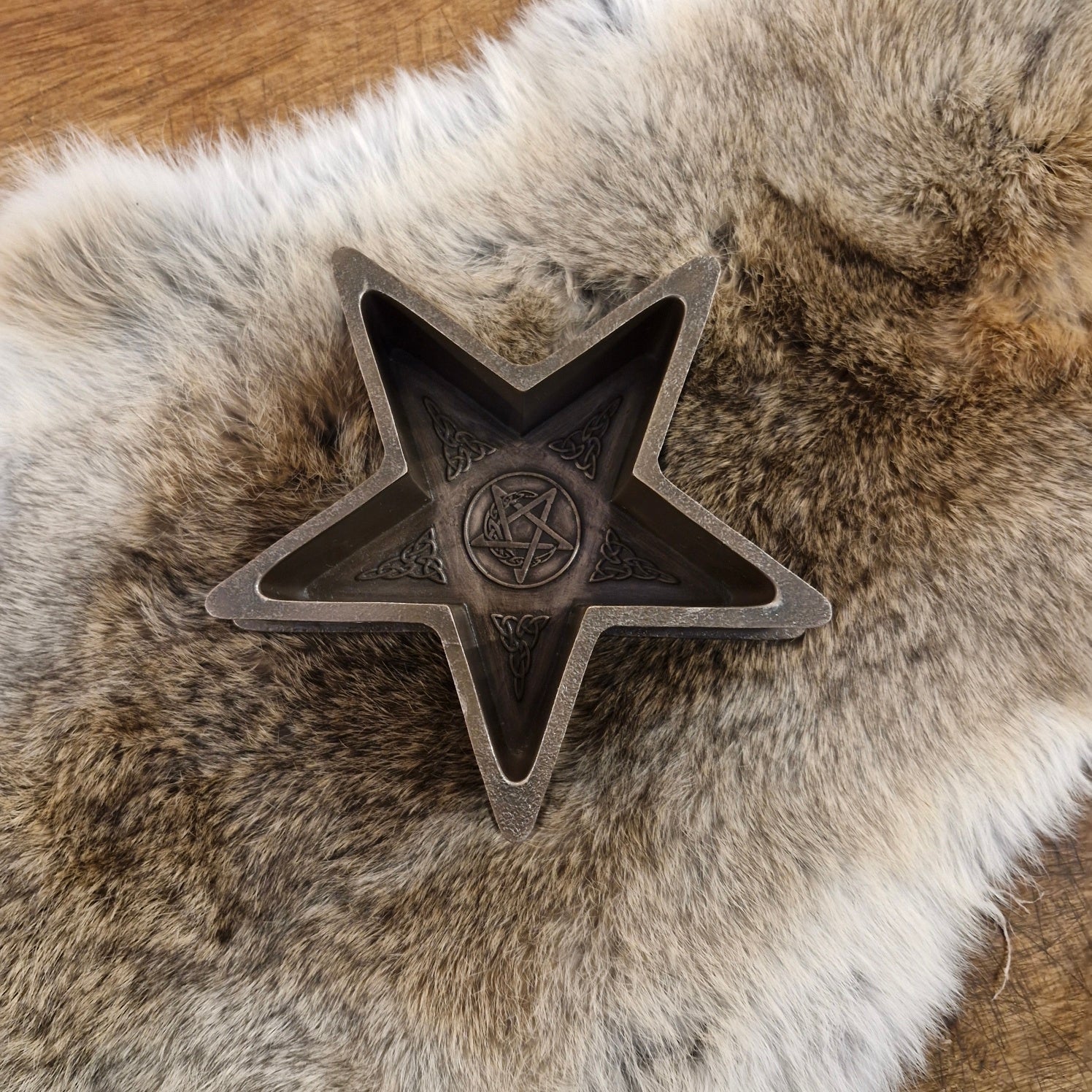 Gothic Baphomet Pentagram Box - bronzed