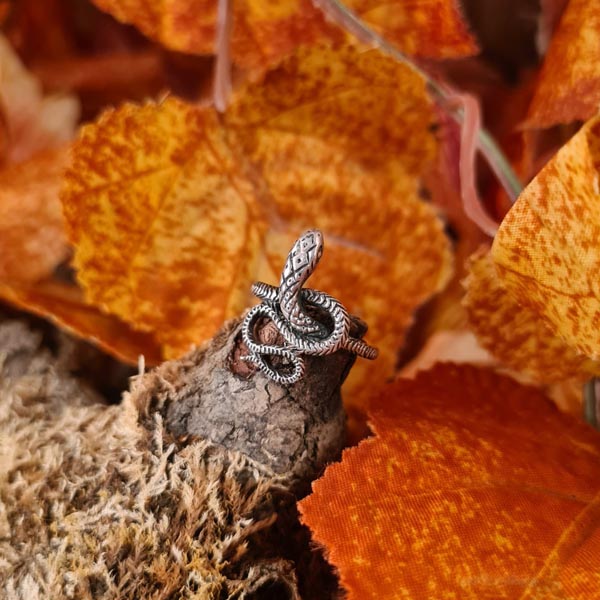 Silver snake ring