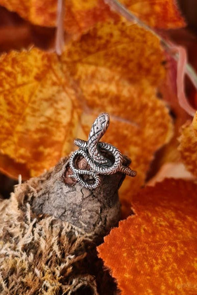 Silver snake ring