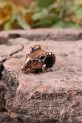 Bronze ram's head jewelry bead