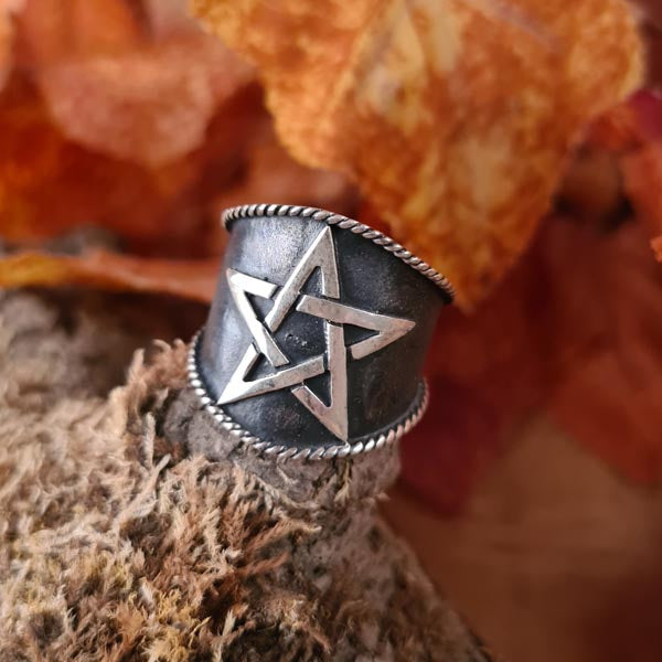 LARP Ring Hexenmeister aus Silber