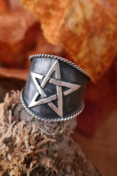 LARP Ring Hexenmeister aus Silber