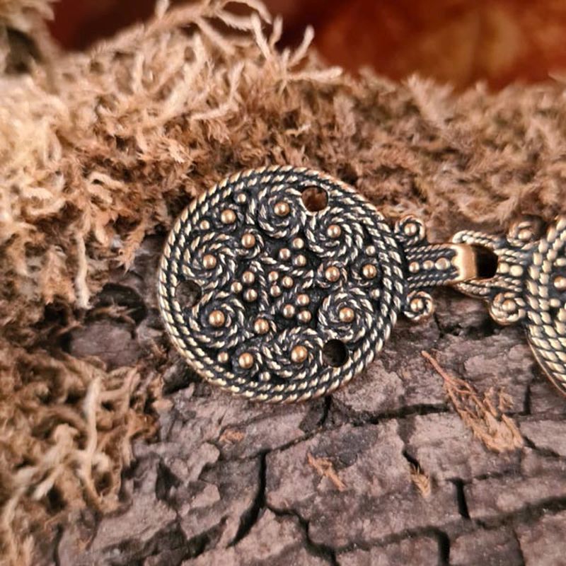 Slavic Garment Hook Birka made of Bronze - Replica