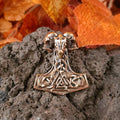 Thor's Hammer with Capricorn and Wotan's Knot in Bronze