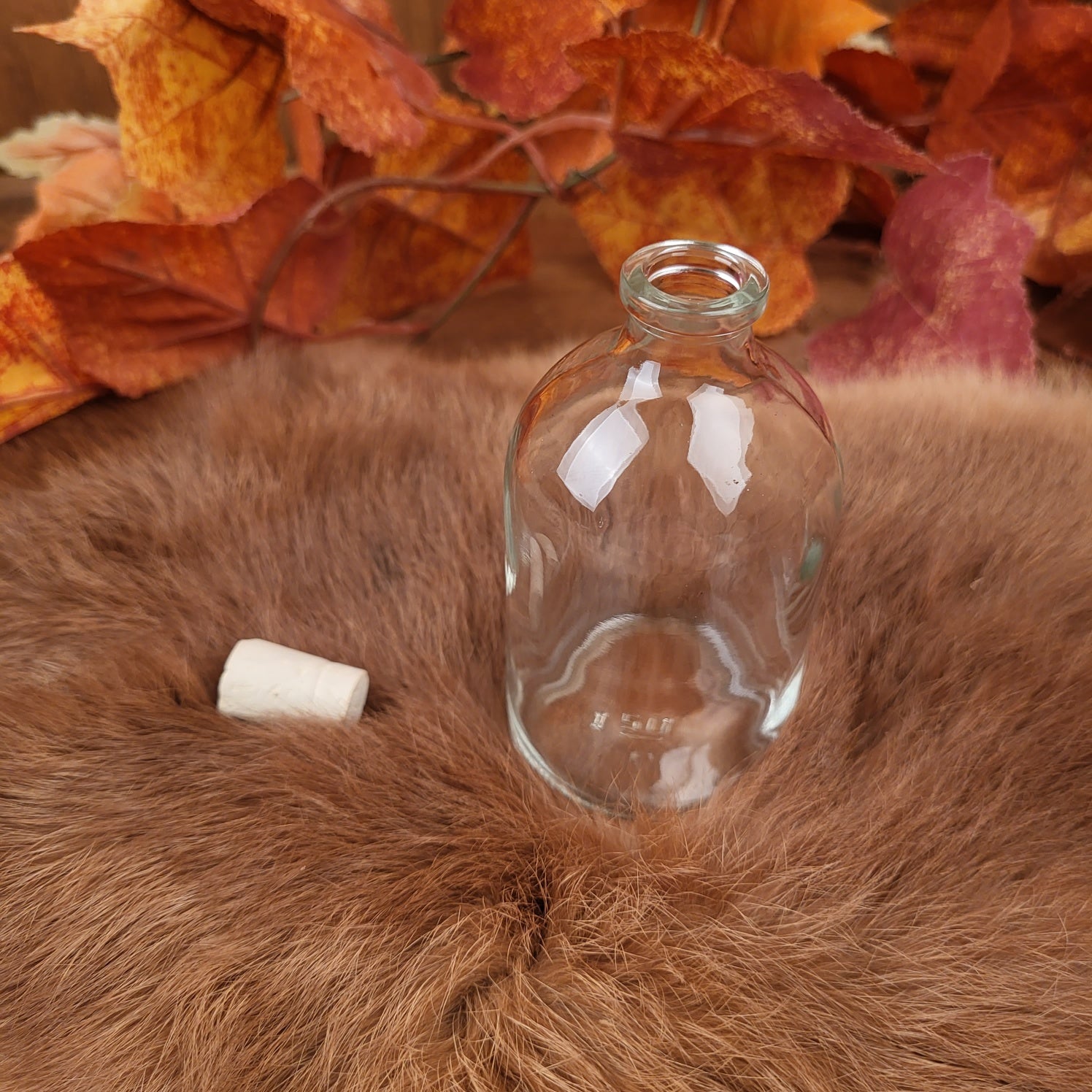 Trankflasche mit Lederhalter