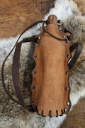 Leather water bottle with PET insert