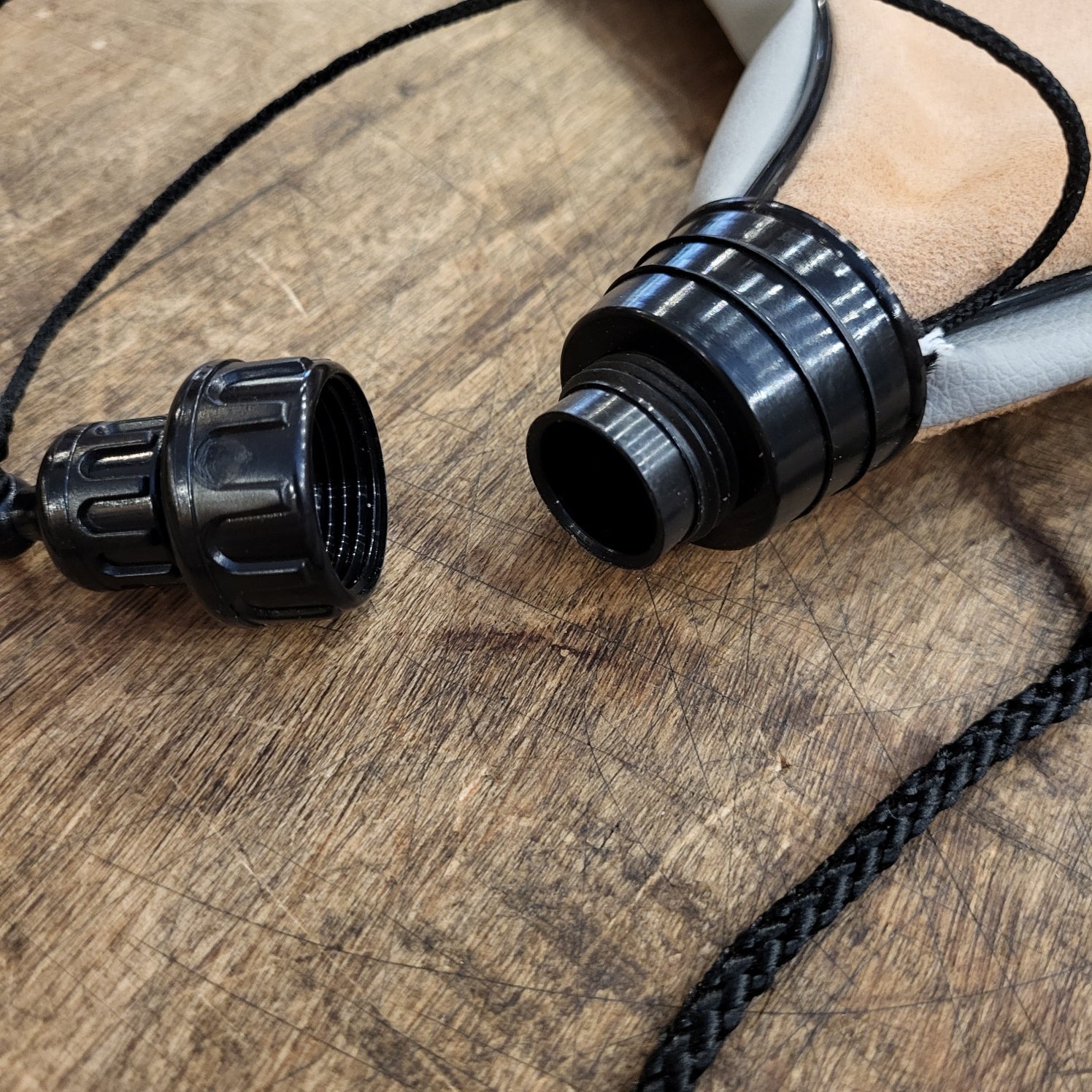 Leather drinking tube