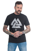Vikings T-Shirt Valknut schwarz