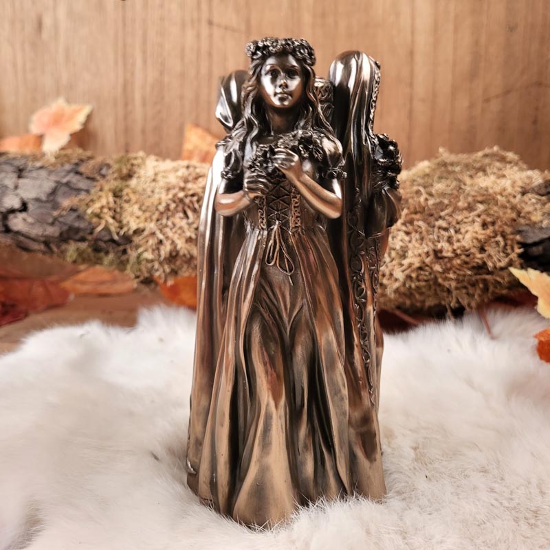 Wicca Kerzenhalter Dreifaltige Göttin - bronziert