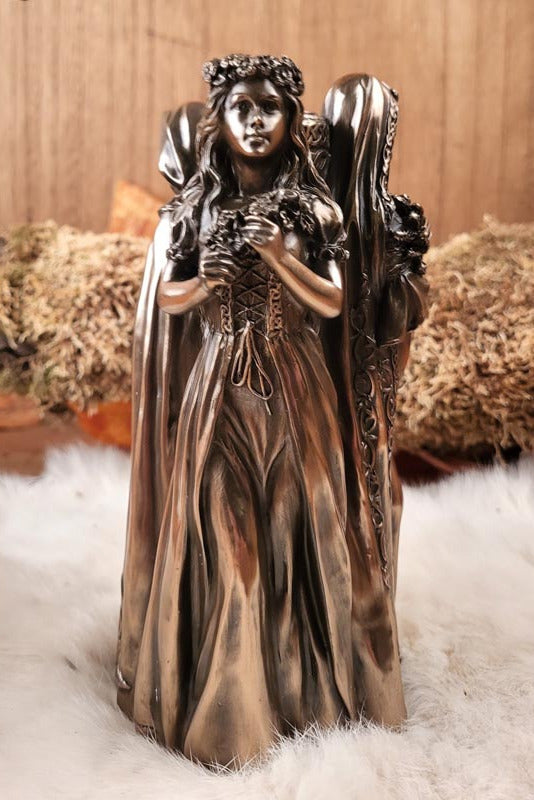 Wicca Triple Goddess Candle Holder - Bronzed