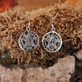 Wicca Tetragrammaton Silver Earrings