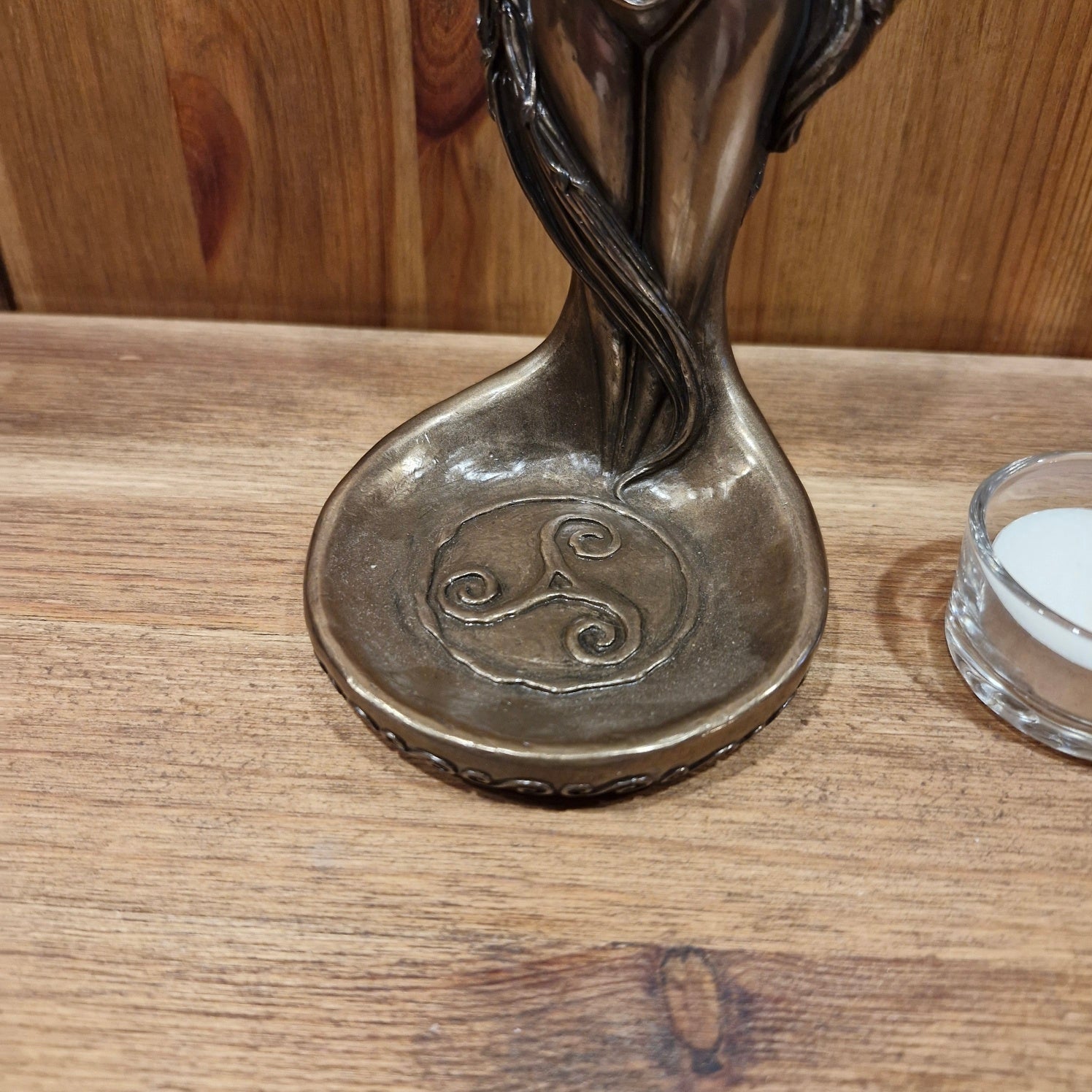 Wicca Teelichthalter - Hekate mit Triple Moon