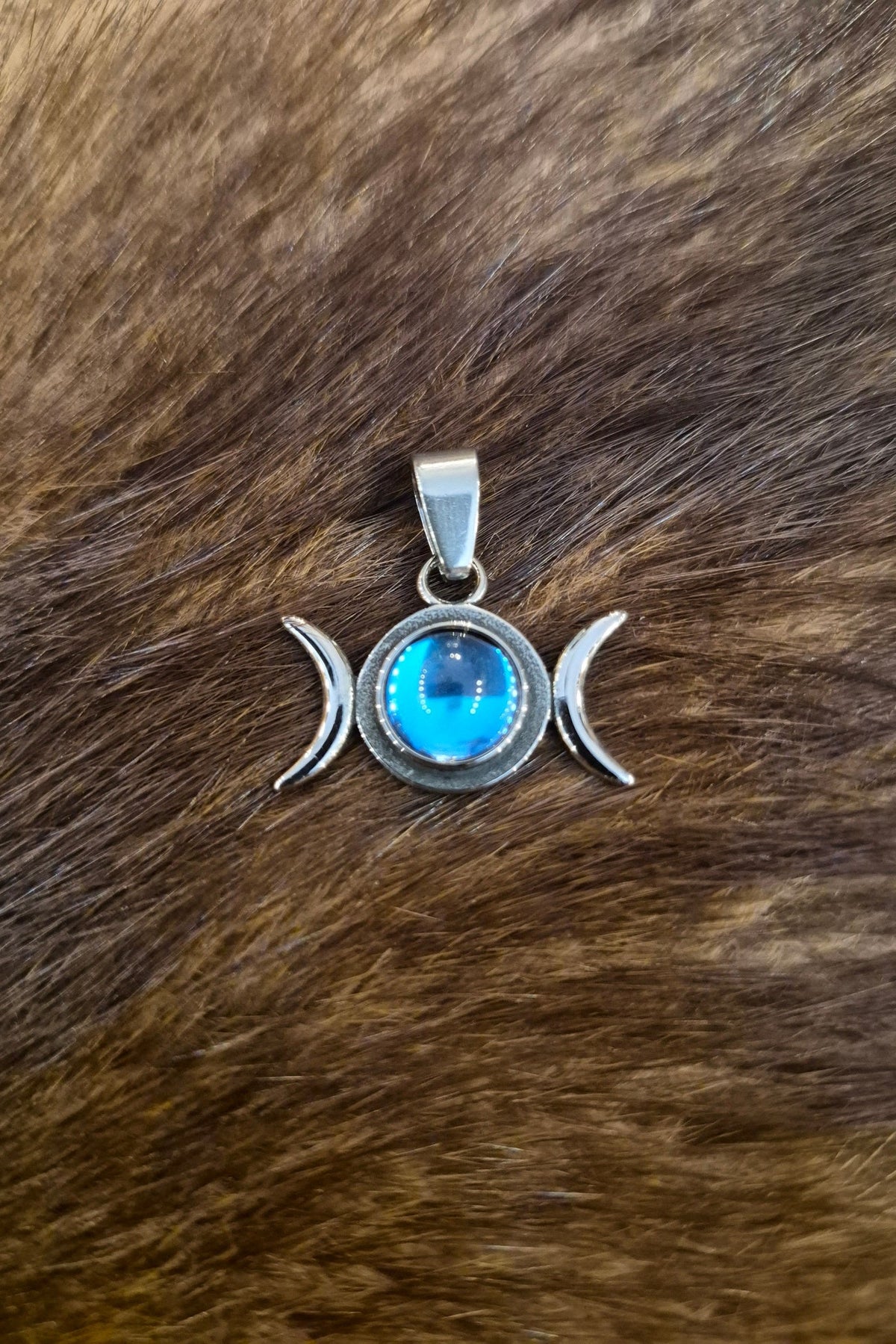 Wicca Amulett Dreifaltige Göttin aus Edelstahl