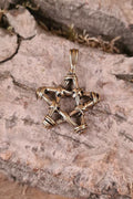 Wicca Amulett Pentagramm aus Bronze