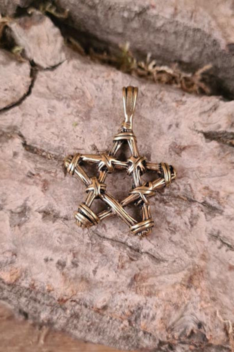 Wicca Amulett Pentagramm aus Bronze