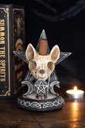Wicca Rückfluss Räuchergefäß Katzenschädel