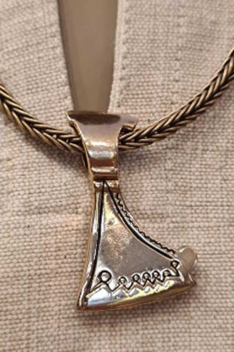 Viking Axe Amulet from Bilyarsk in Bronze - Replica