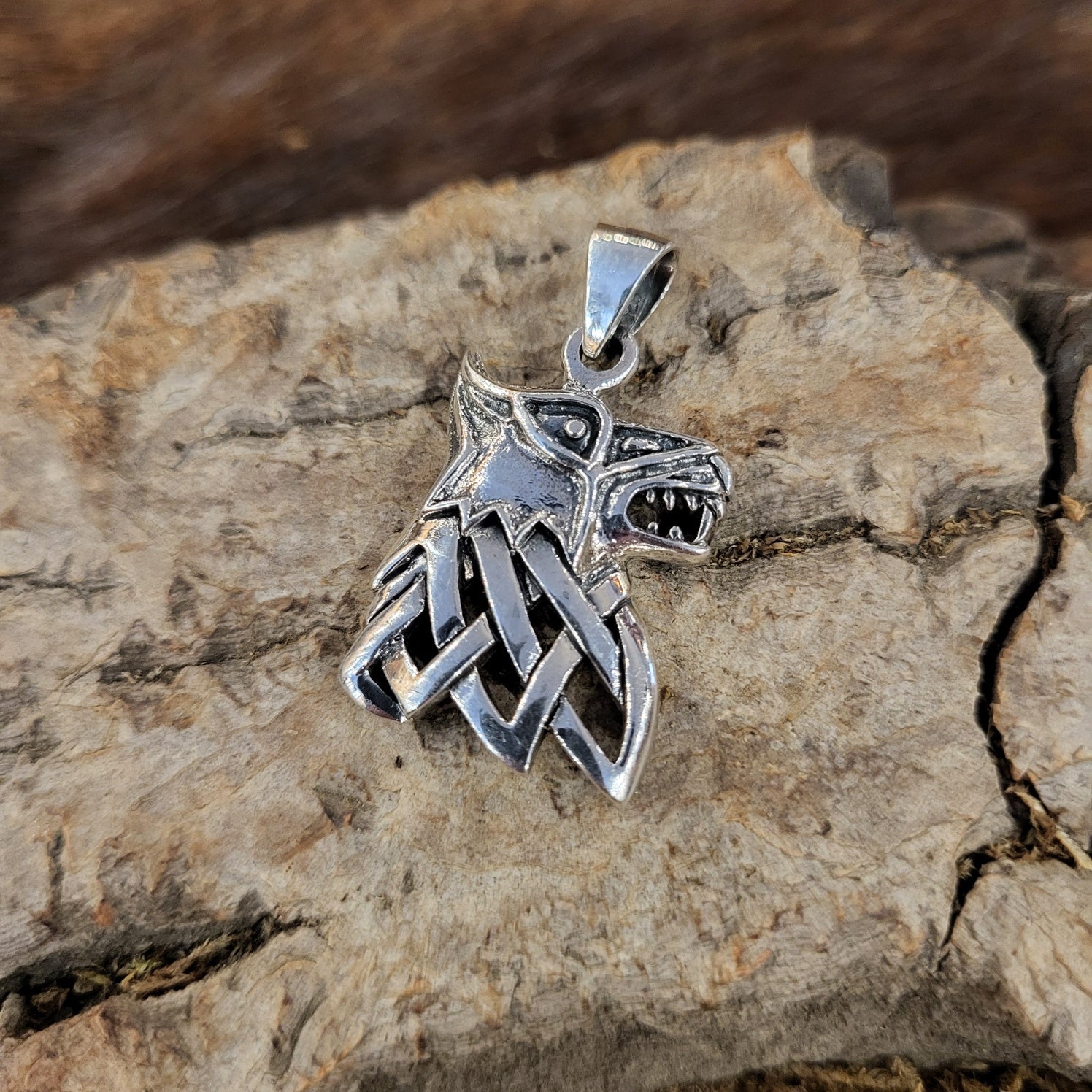 Wikinger Amulett Fenriswolf aus Silber