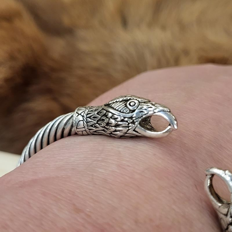 Viking Bracelet Hugin and Munin made of 925 Sterling Silver