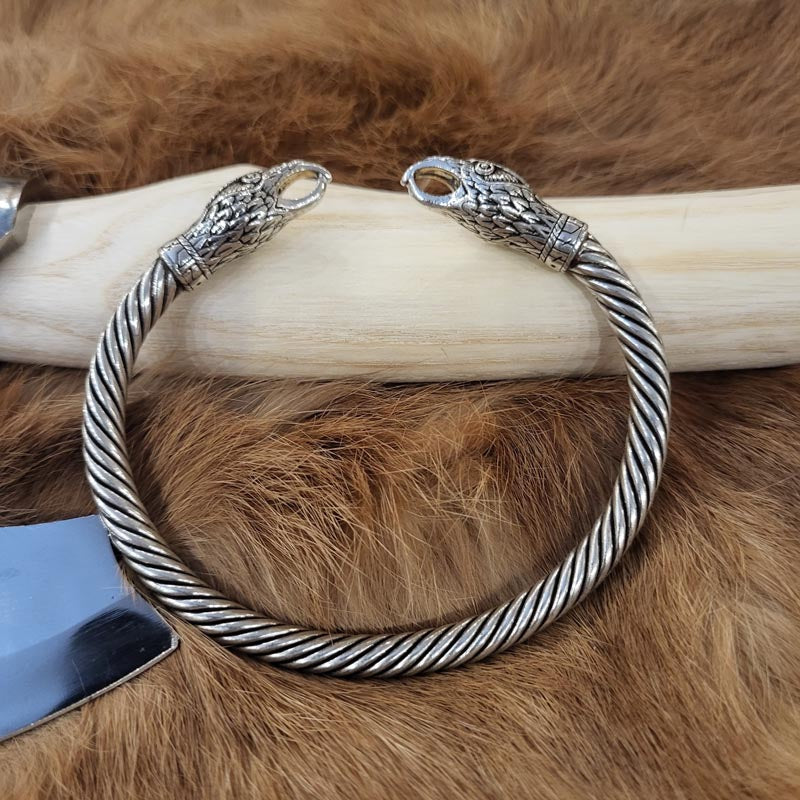 Viking Bracelet Hugin and Munin made of 925 Sterling Silver