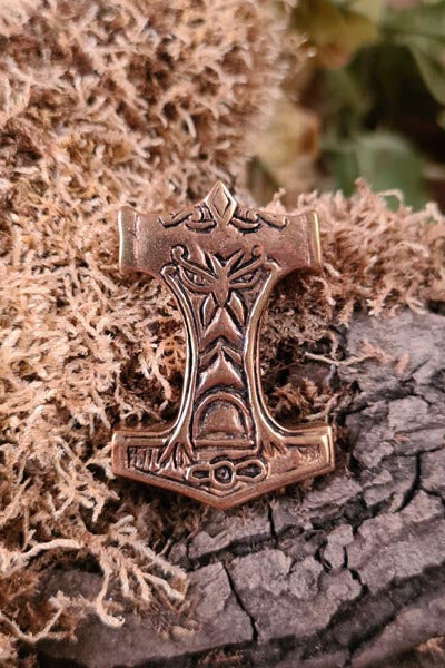 Wikinger Bronzeamulett Thorshammer Odin