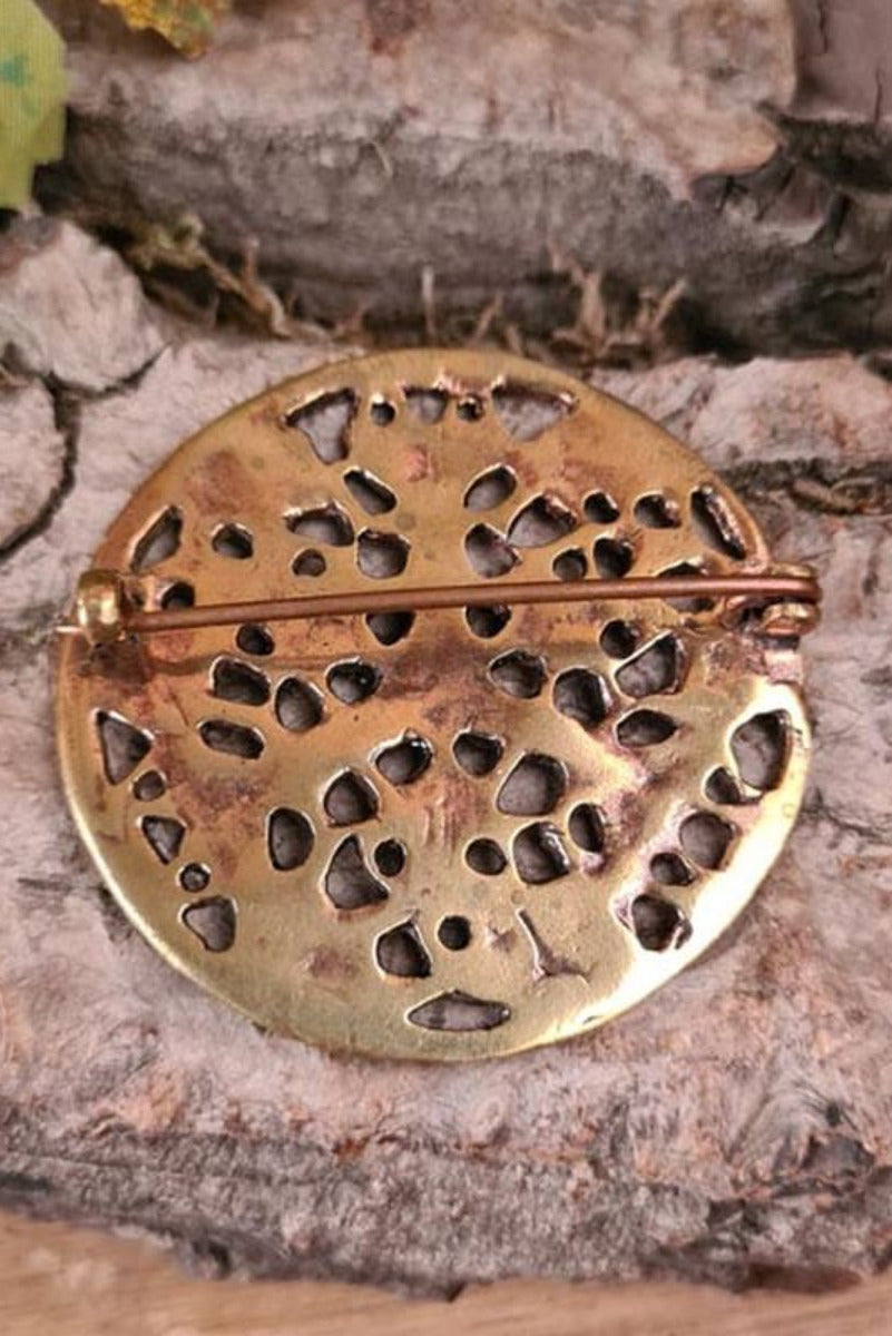 Viking Borre-style bronze brooch