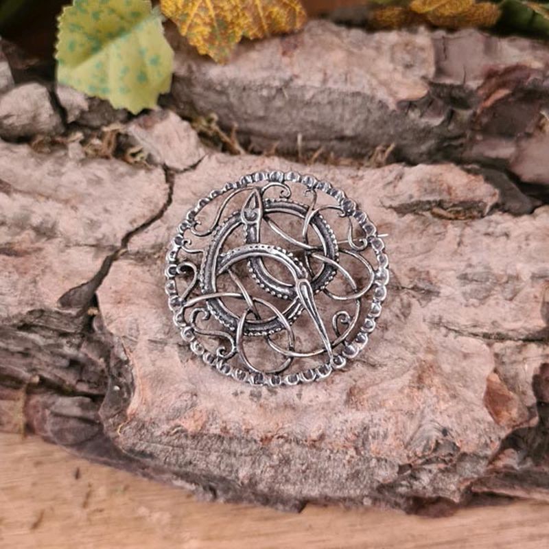 Viking Pitney Brooch in Urnes Style, Silver