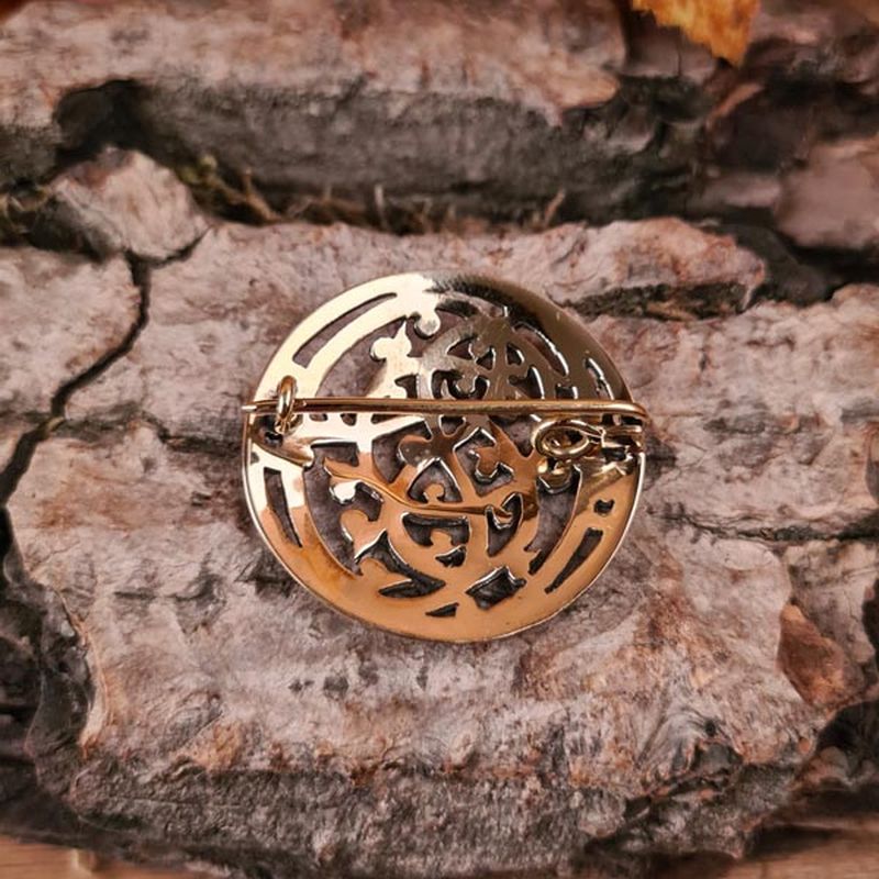Wikinger Brosche im Urnes-Stil aus Bronze - Einzelstück