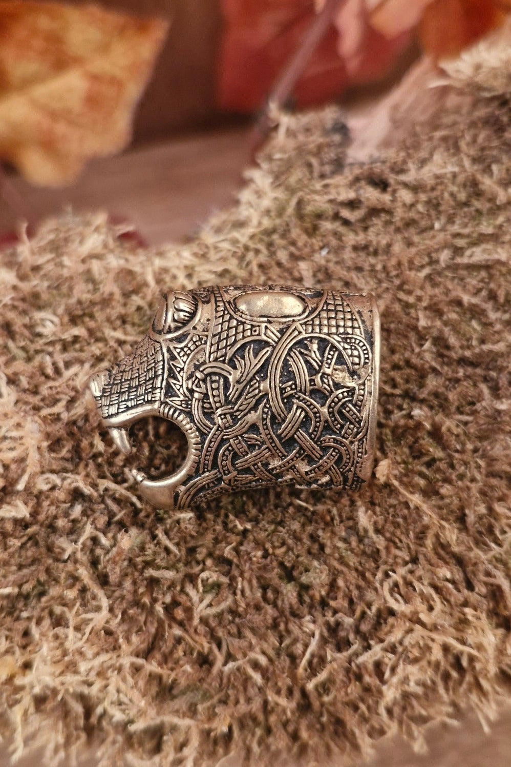 Wikinger Griffabschluss/Endstück Oseberg aus Bronze für DIY Messerbau